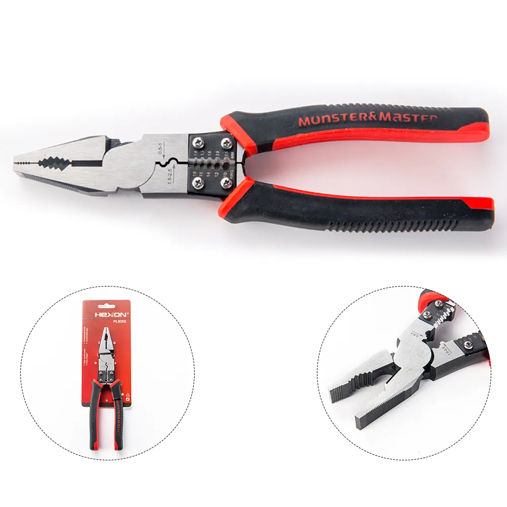 Multi alicate wire stripping crimping cutting linesman combination plier