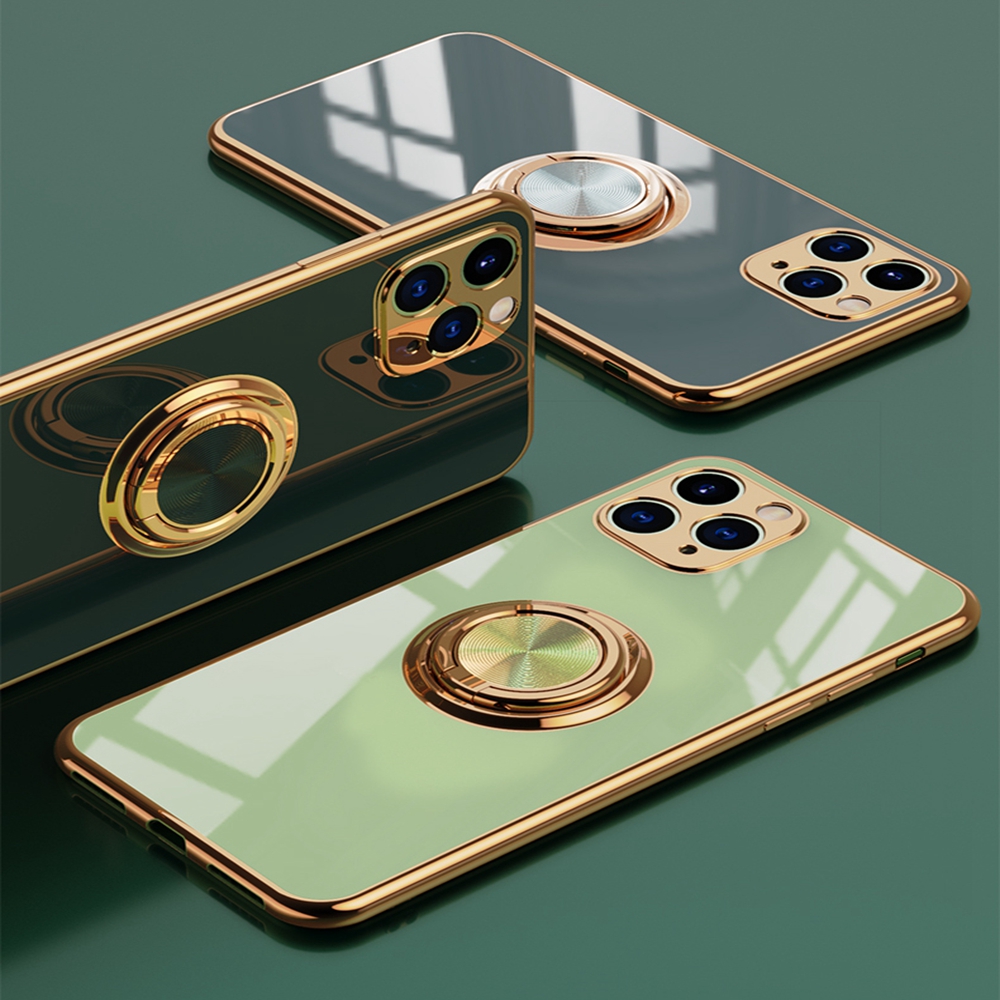 Чехол для мобильного телефона с магнитным кольцом на присоске для iphone 12 pro max Роскошный дизайнерский чехол для телефона мягкий чехол