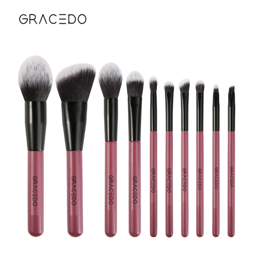 Набор блестящих кистей для макияжа GRACEDO OEM, набор кистей для макияжа с сумкой