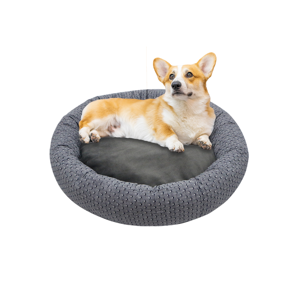 Круглая кровать для собаки с Cuddler моющиеся круглая кровать для домашних питомцев для кошек и средних собак утешительное кровать для собаки