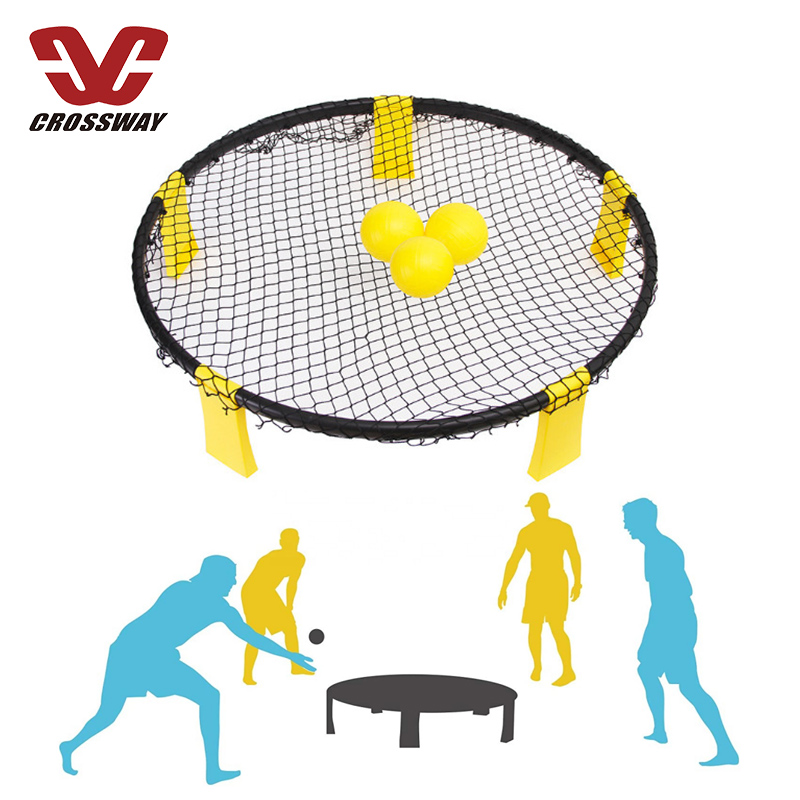 Back Yard Beach Sports Throw Strikeball 3 Ball Game Outdoor Team Mini Beach Volleyball Spike Ball Game Set
