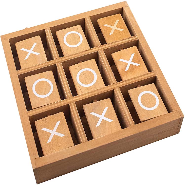 Tic-Tac-Toe Wood Game Set
