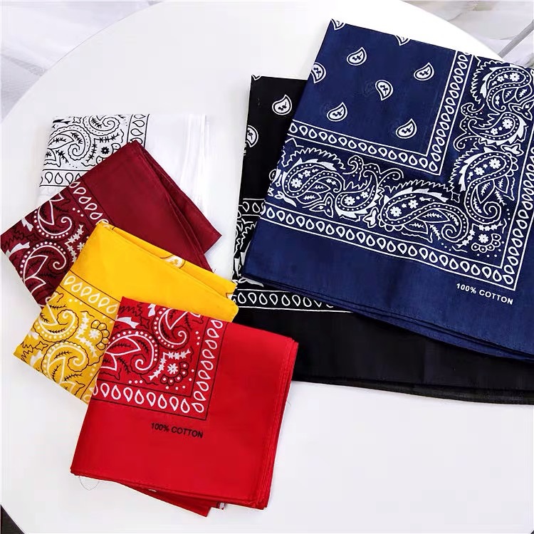 Men & Women Pasiley Cowboy Bandana Handkerchiefs for Hair paisley Cotton Bandanas