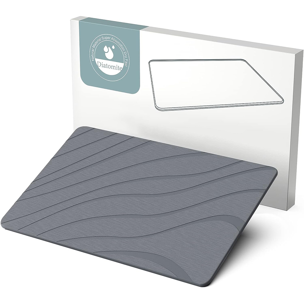 CF BDMB22 Customize Fast Water Drying Super Absorbent Non-Slip Diatomite Earth Bath Mats Stone Bath Mat for Bathroom
