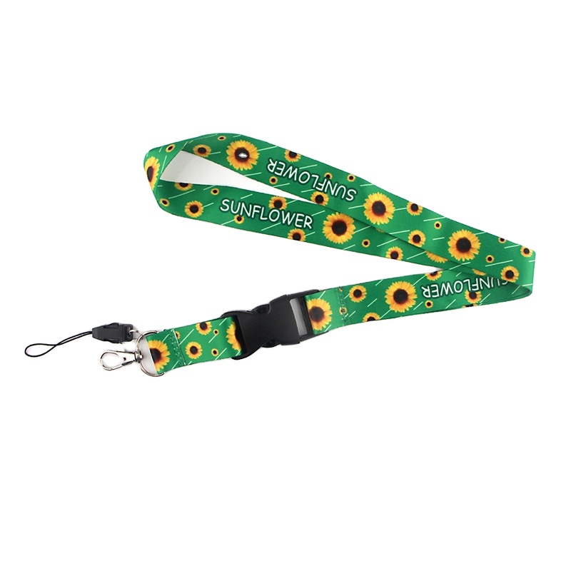 Sunflower Lanyard Keychain Lanyards for Keys Badge ID Phone Rope Neck Straps Accessories