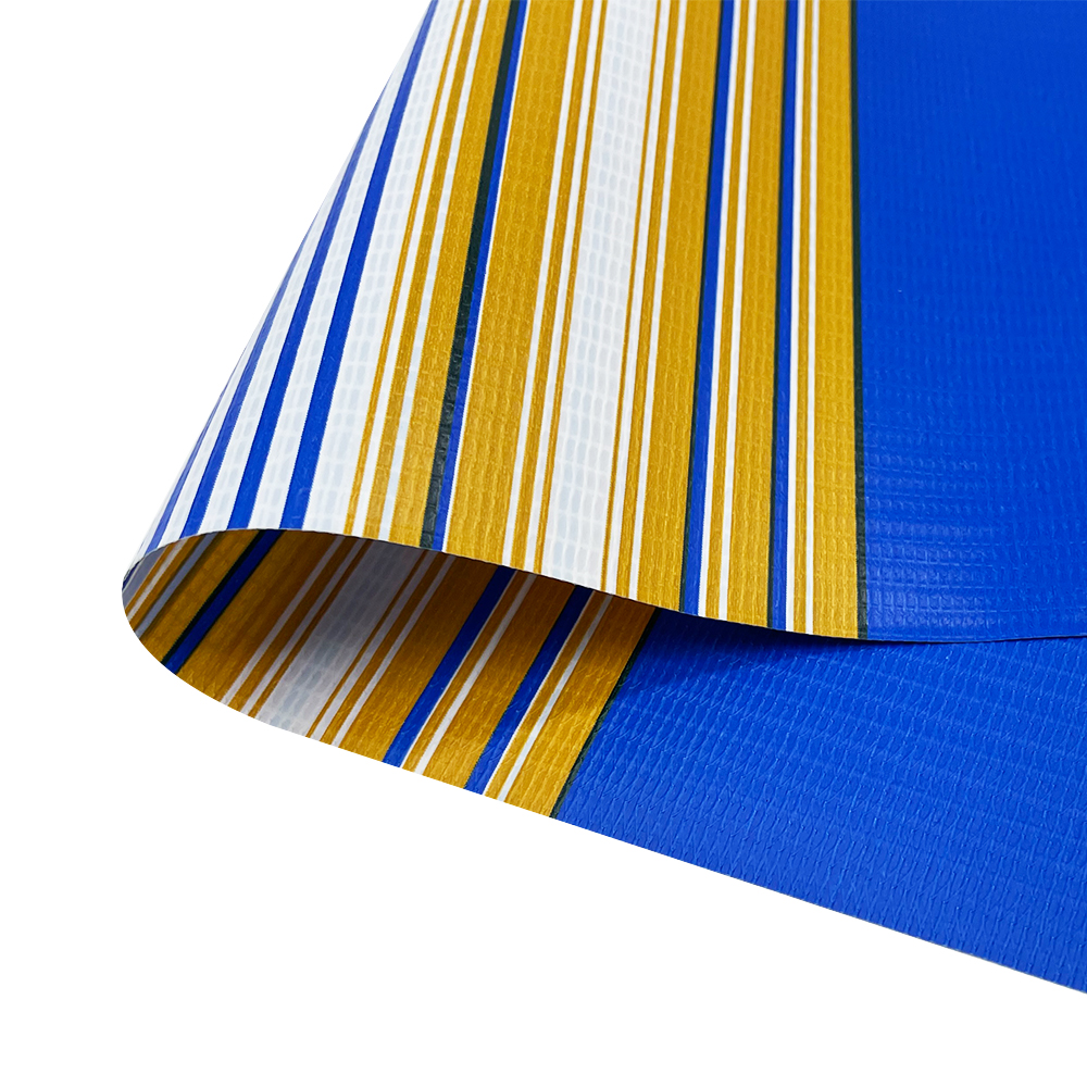 PVC customized waterproof pvc stripe tarpaulin fabric pvctarpaulin awning