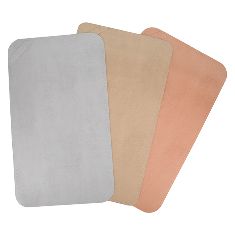 Wholesale Custom Logo Portable 40*75cm Flocking PU Leather Baby Diaper Changing Pad Mats