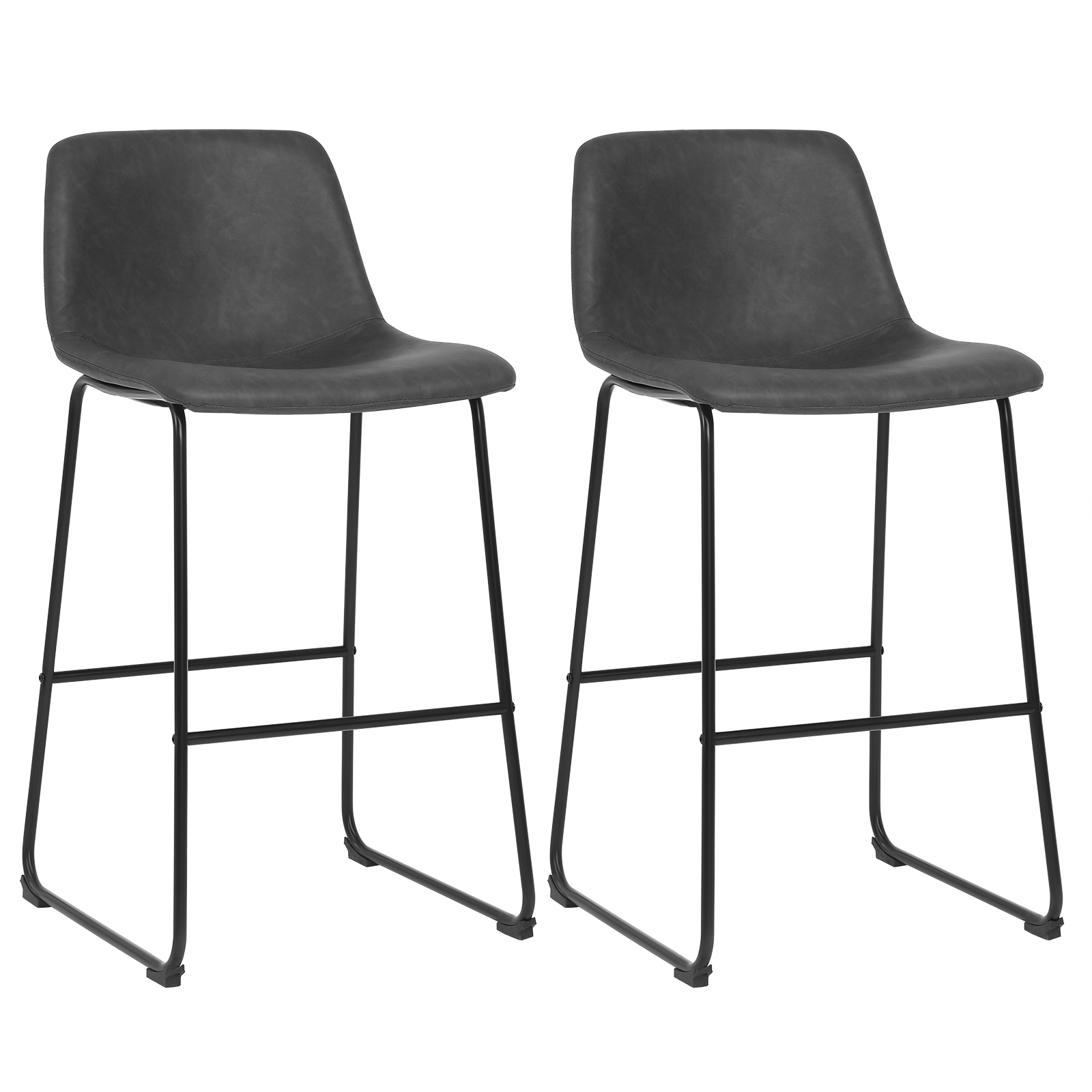 Factory Supply Wholesale Bar Stools 2pcs Metal Frame with PU leather Seat Bar Furniture for the Home Bar Stool Chair