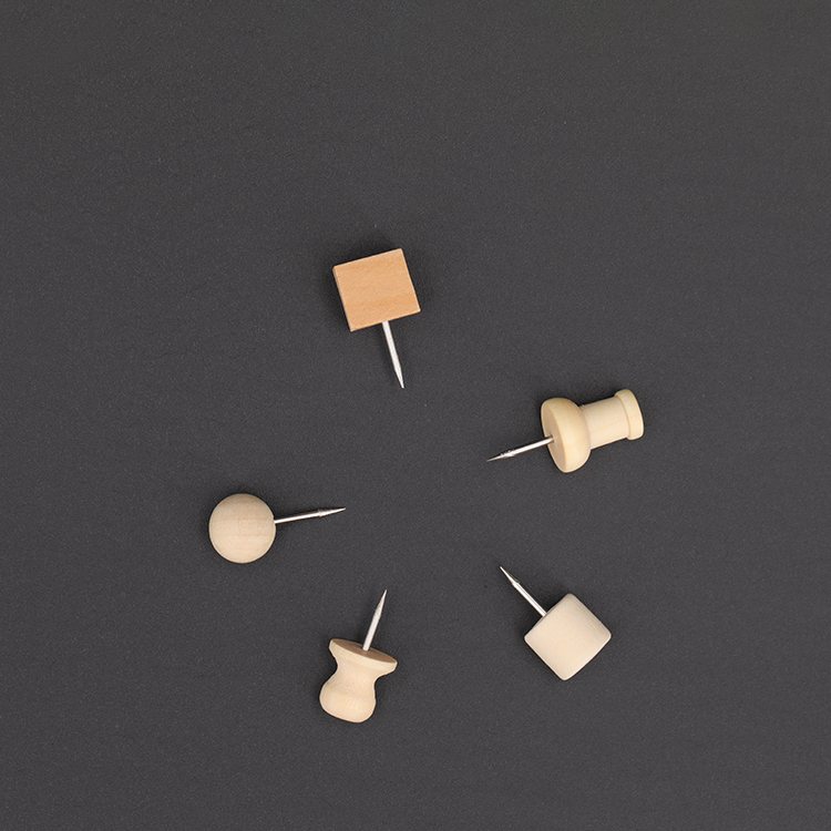 Различные формы декоративные круглые головы thumbtack мяч деревянные штифты набор