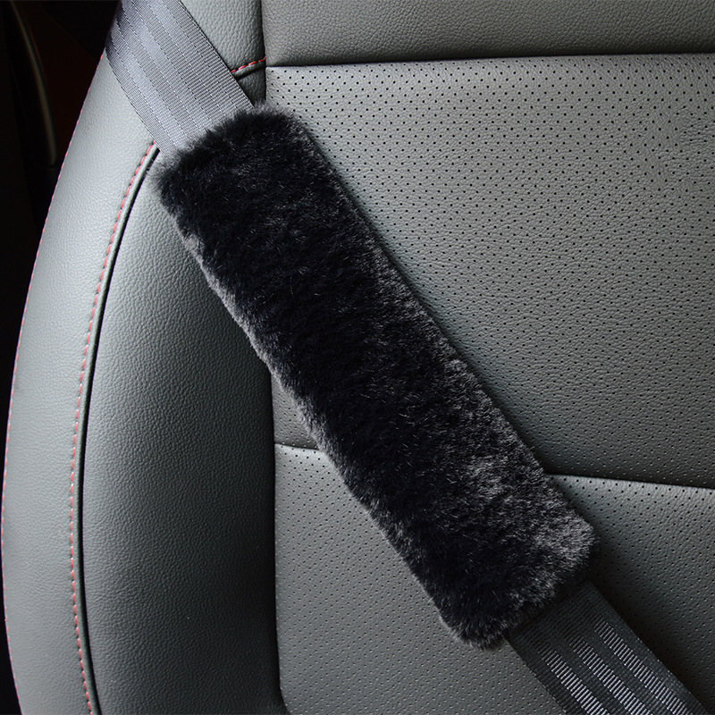 Wholesale safety belts cover fur plush seat belt cover car seat straps shoulder pads child car seat belt cover