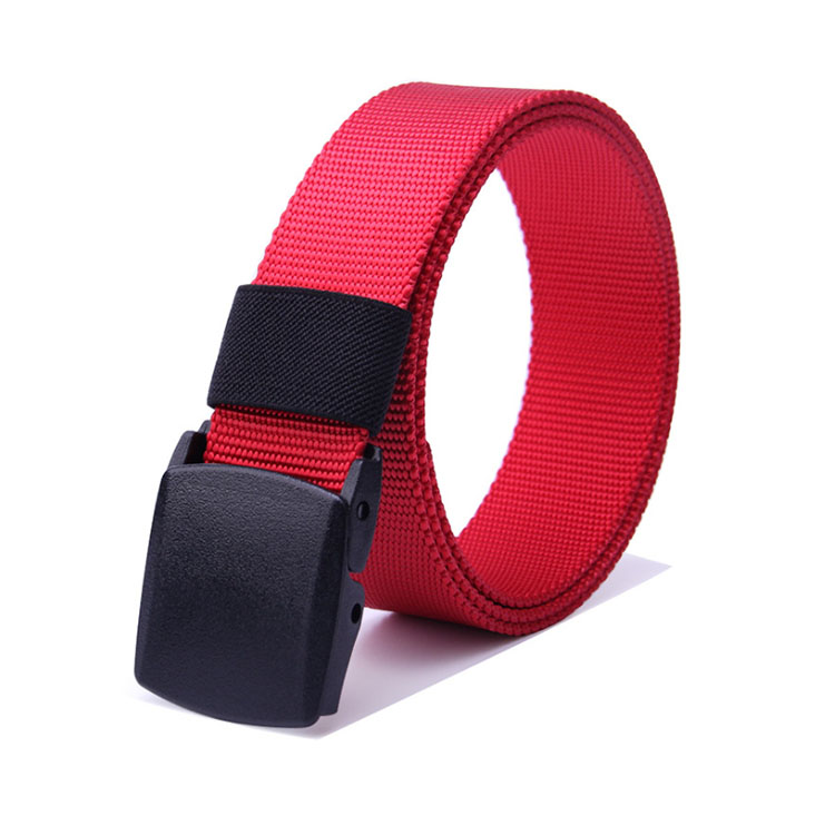 High Quality Popular Custom Logo Outdoor Ladies Casual Decoration Metal Buckle Adjustable Strap Flat Nylon Woman Webbing Belt