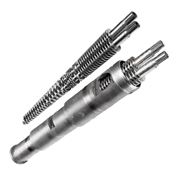 Factory Direct Bimetallic Screw Barrel Conical Twin For PP Woven Bag Granulate/Pellet Extruder Low Price