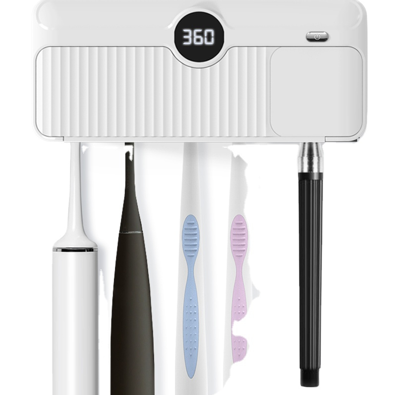LULA Portable Ultraviolet Toothbrush Razor Disinfection Holder Wall Mounted USB Rechargeable UVC Toothbrush Sterilizer