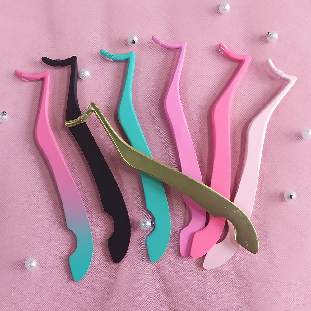 Hippocampus Shape Eyebrow Tweezer Hair Beauty Fine Hairs Puller Stainless Steel Colorful Eye Brow Clips Removal Makeup Tools