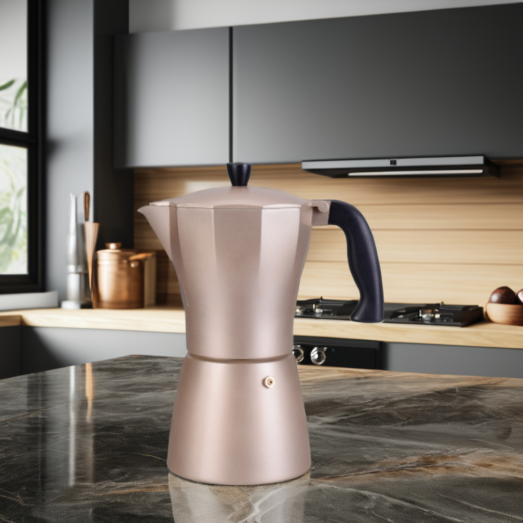 CENTURY 3-Cup Aluminum Moka Coffee Maker 150ml Portable Hot-Selling Gas/Ceramic Stove Safe Simple Operate Metal Material