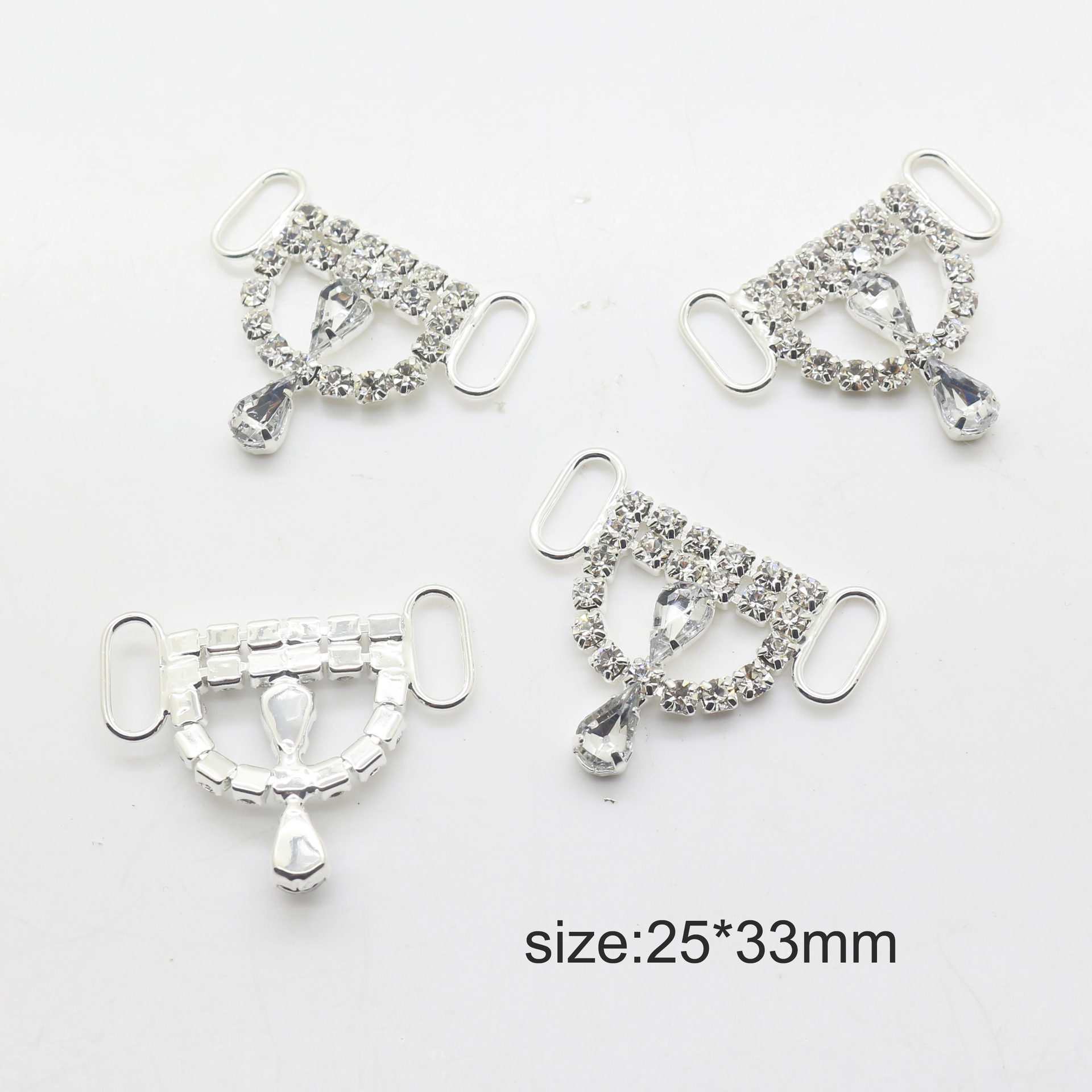 New designs Small Rhinestones Buckle bikini connectors swimwear decorations