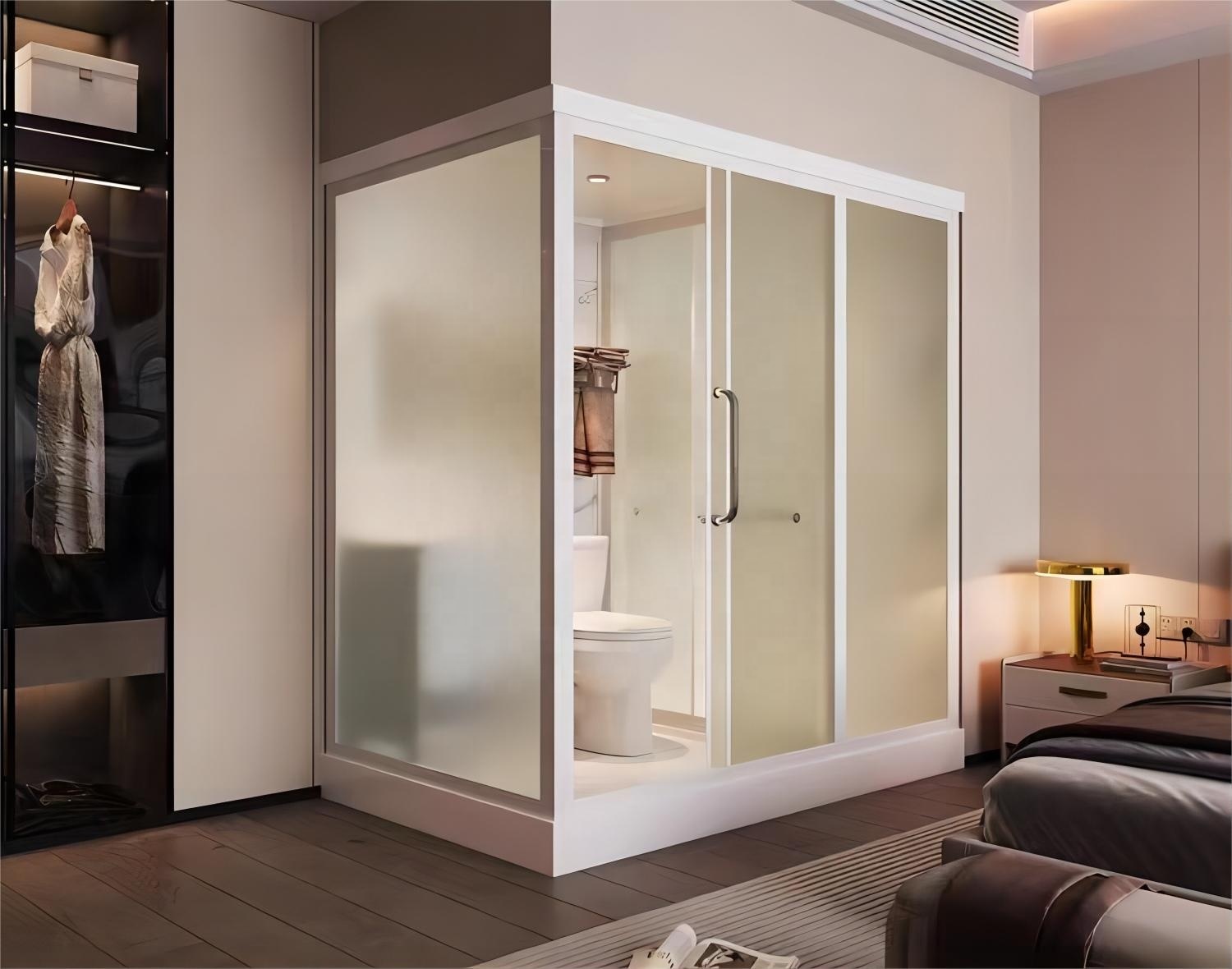 Hotel integrated shower room includes toilet and slate base bathroom customized shower set
