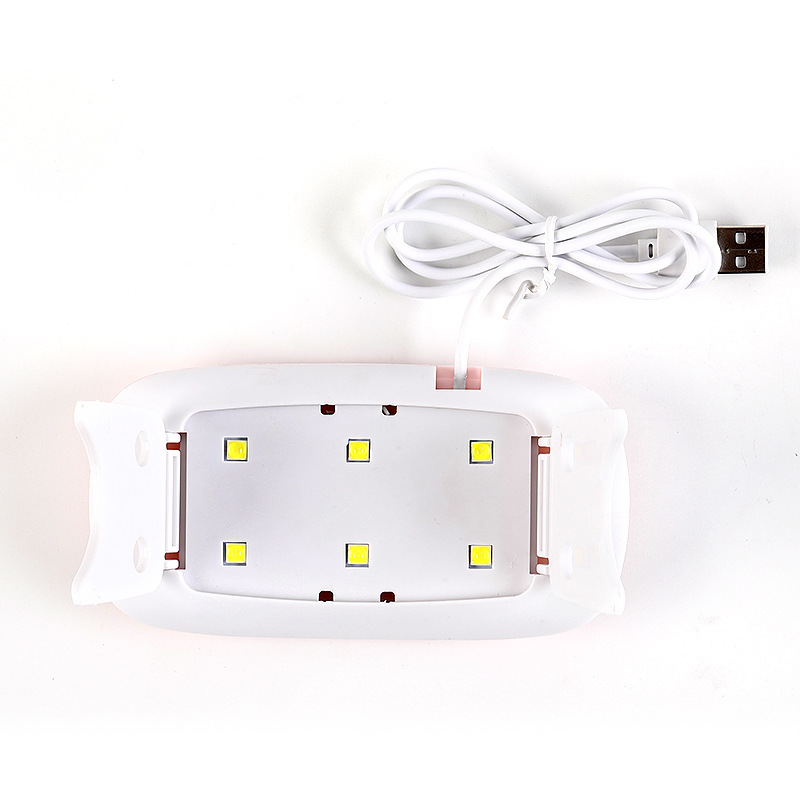 Самая Дешевая Портативная УФ-лампа для сушки ногтей мощностью 6 Вт с USB-кабелем, 6 светодиодов, Маникюрный Инструмент для отверждения солнца, мини-лампа для геля для ногтей, 2021