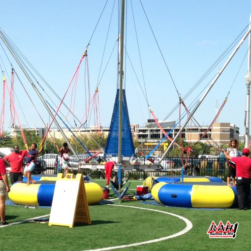 Adults safety bungee jumping trampoline for sale