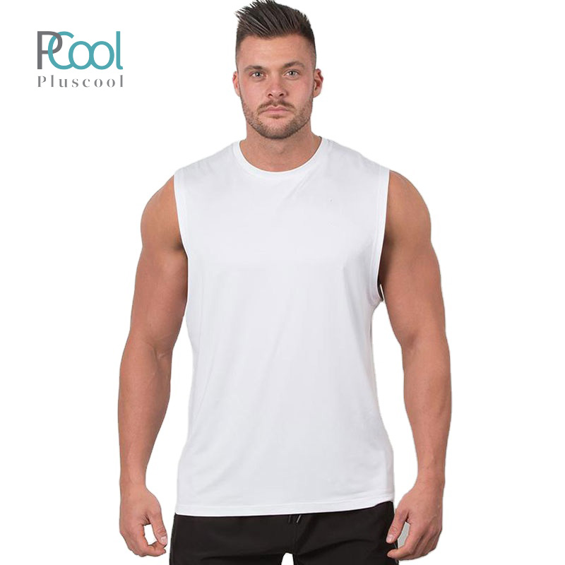 Wholesale mens fitness muscle polyester tank tops