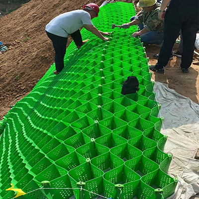 Embossed Perforated Geocells Honeycomb Three-dimensional Geomesh For River Channel And Riverbed Management