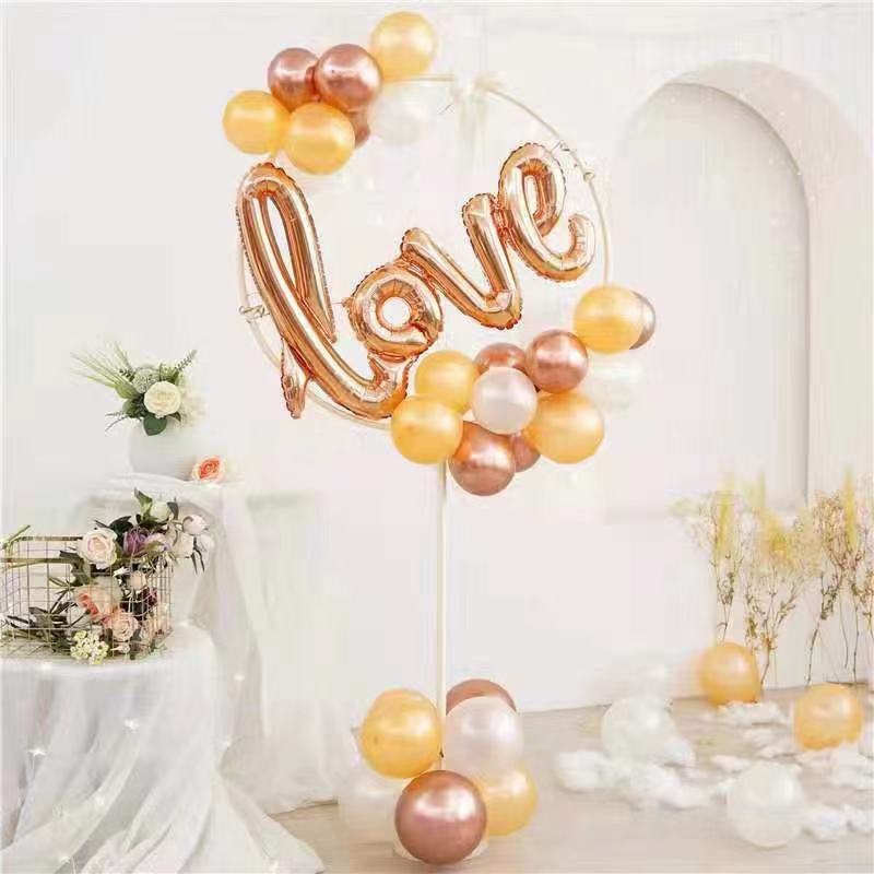 Balloon Stand Kit Clear Table Desktop Floor Balloon Support Holder for Wedding Birthday Baby Shower Anniversary