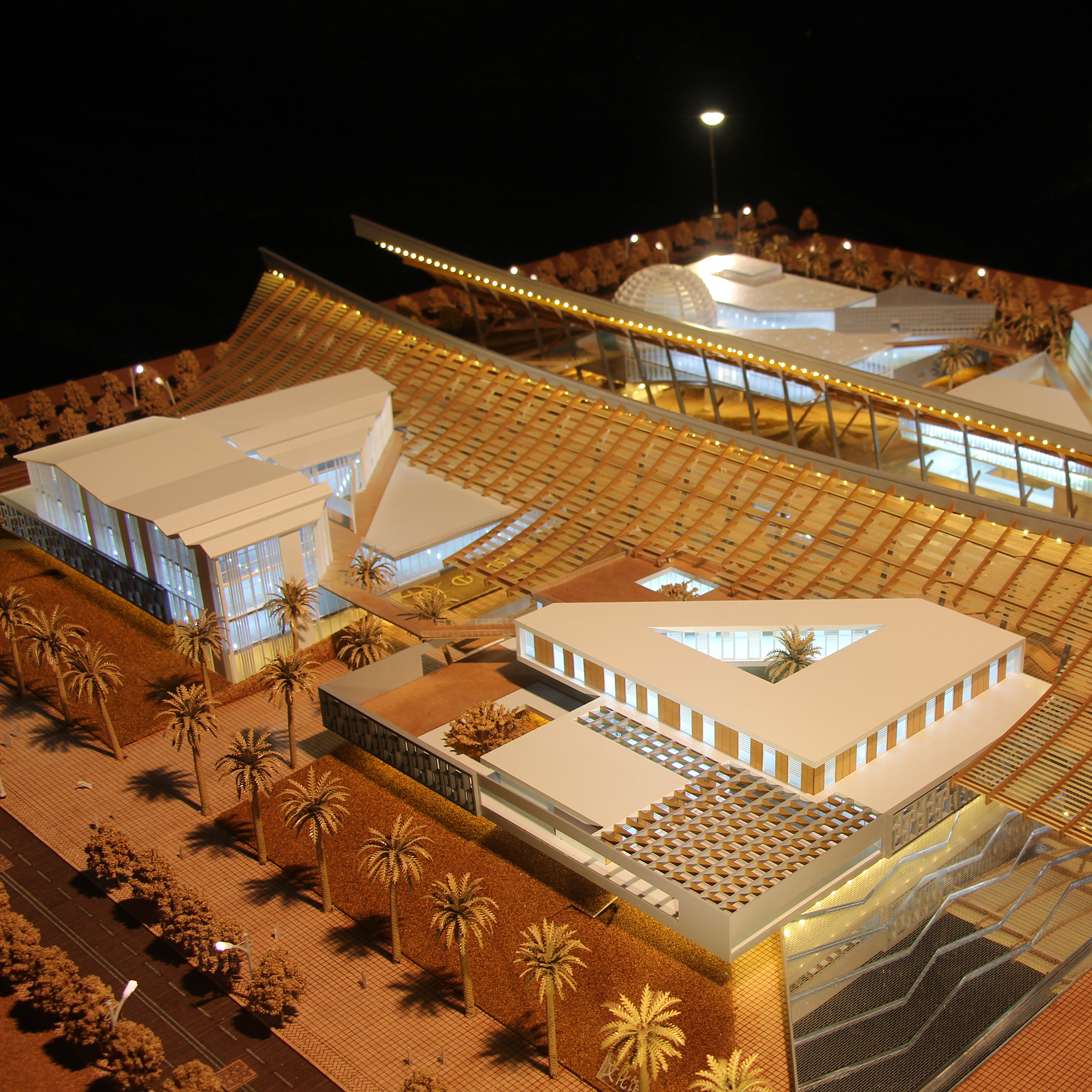 Exquisite LED lighting Gymnasium Building Model
