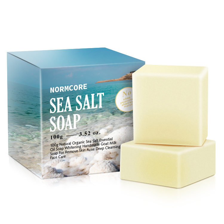 OEM Custom Private Label Wholesale Luxury Natural Remove Skin Acne Deep Cleansing Organic Sea Salt Bath Face Body Toilet Soap