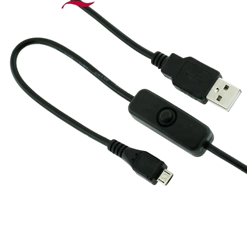 Micro USB для зарядки силовой кабель с выключателем ONOFF кнопку