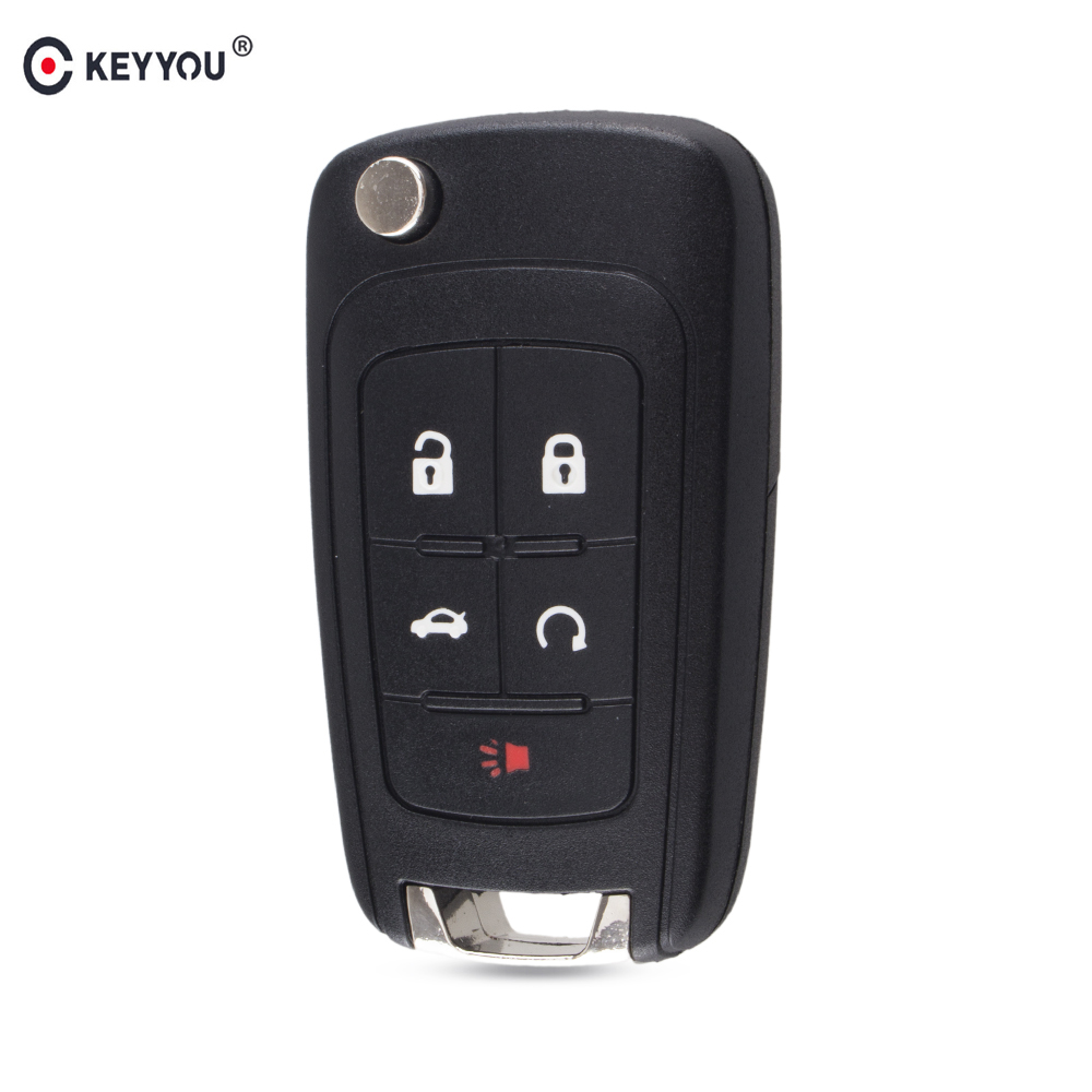KEYYOU 5 кнопок откидной Складной Дистанционный Автомобильный ключ оболочки для Chevrolet Cruze Epica Lova Camaro Impala HU100 Blade