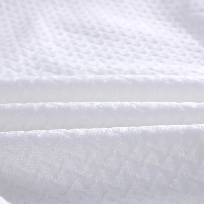 Chinese Supplier High Quality Waterproof Mattress Cover White Bamboo Fiber Air Layer Fabric For Adult Bed