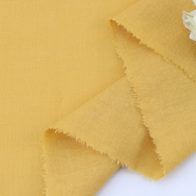 850 Factory Price Soft Ramie Fabrics Napkin Garment T Shirt Organic Washed Ramie Cotton Fabric