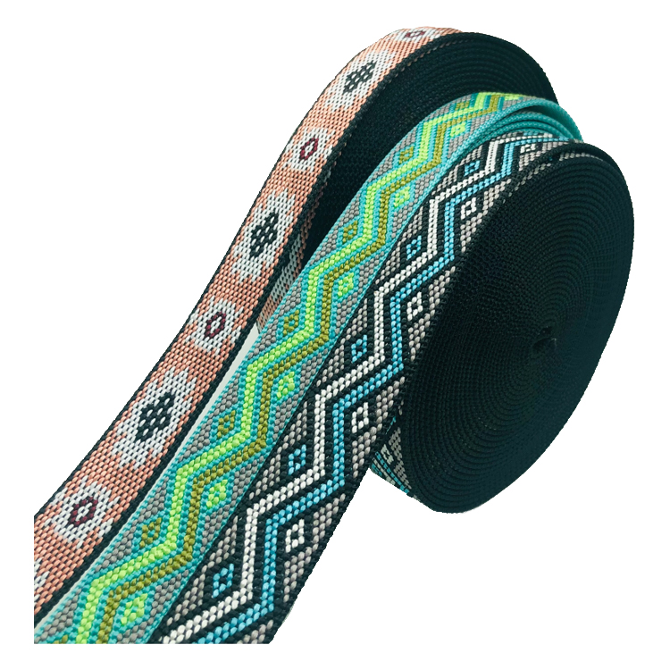 Super September Custom OEM Polyester Nylon 3D Jacquard Webbing Straps Belt Tape for Bags Pet Dog Collar Leash Harness