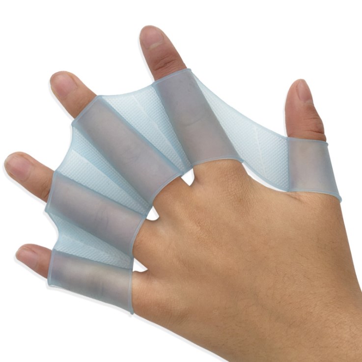 colorful portable rubber swimming fins for hand fingers
