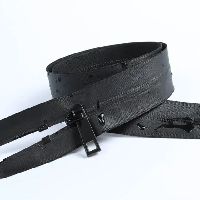 Waterproof zippers Sports wear black waterproof zipper 70cm~150cm For custom woman zipper up