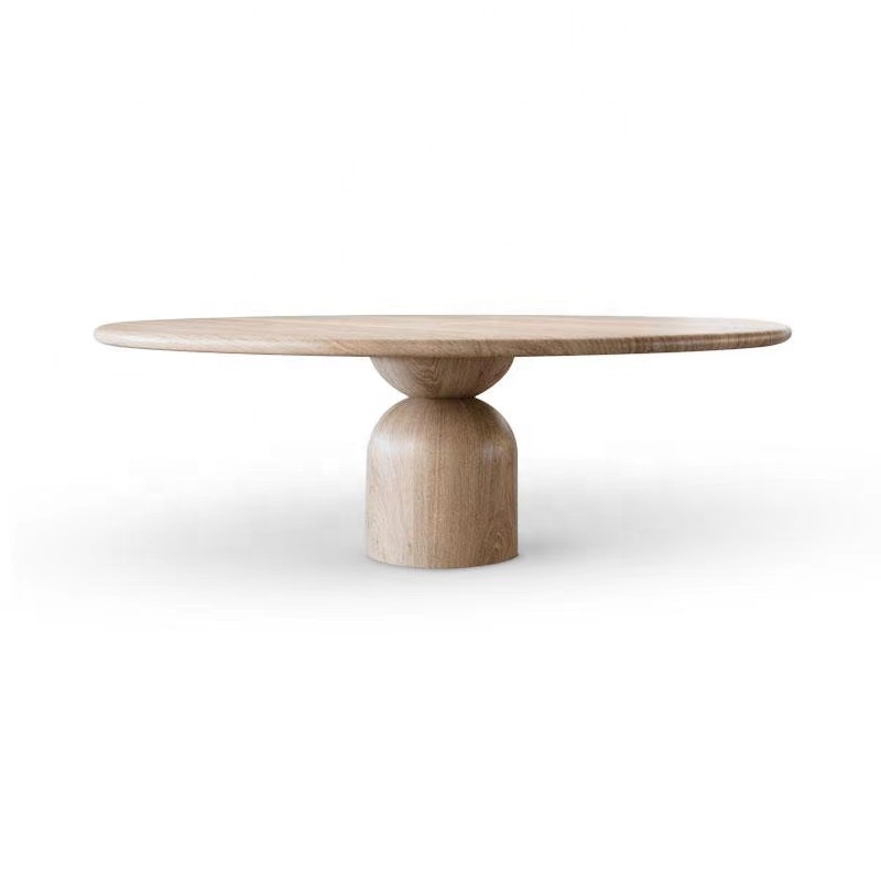 Nordic Modern Dining Room Furniture Bell Round Dining Table Wooden Tables