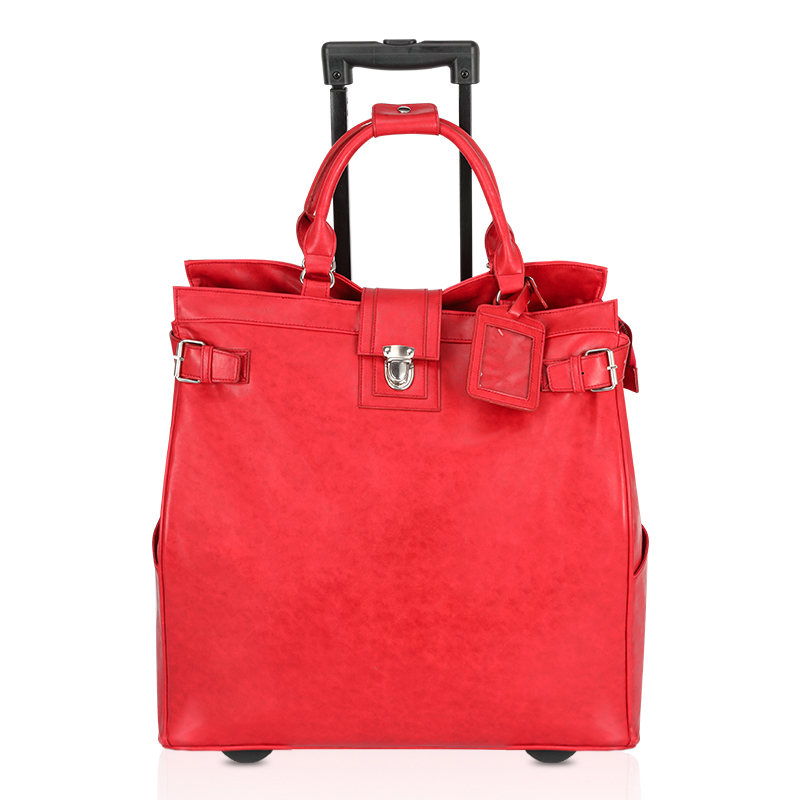 Trending Luxury Design Wholesale Wheeled Leather Suitcase Rolling Laptop Case Briefcase Carry On Traveling Trolley Luggage Bags
