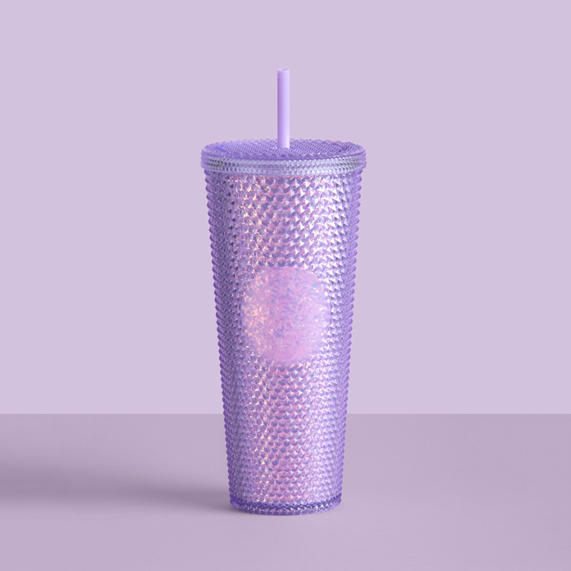 Studded tumbler blank cold changing diamond durian cup without logo 710ml summer cold