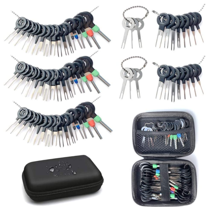 76 Pcs Terminal Removal Tool Kit auto repair tools connector terminal removal, picker harness terminals and connector crimp pi