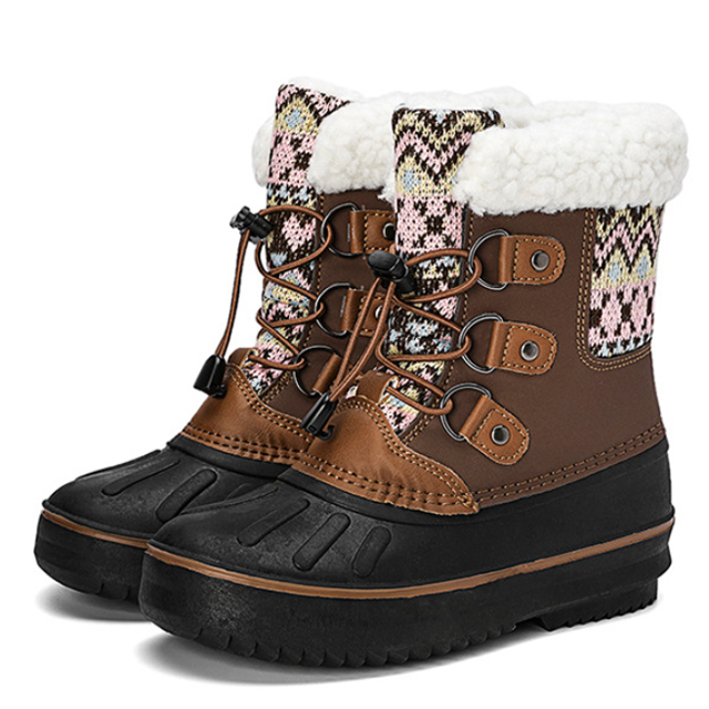 Customized Children Fashion Snow Boots Plush Velvet Winter Snow Boots