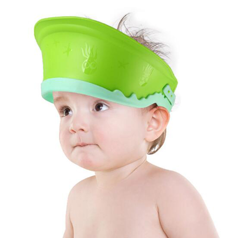 Manufacturer adjustable waterproof hotel shampoo bathing wash hair adjustable baby shower cap baby toddler gear baby