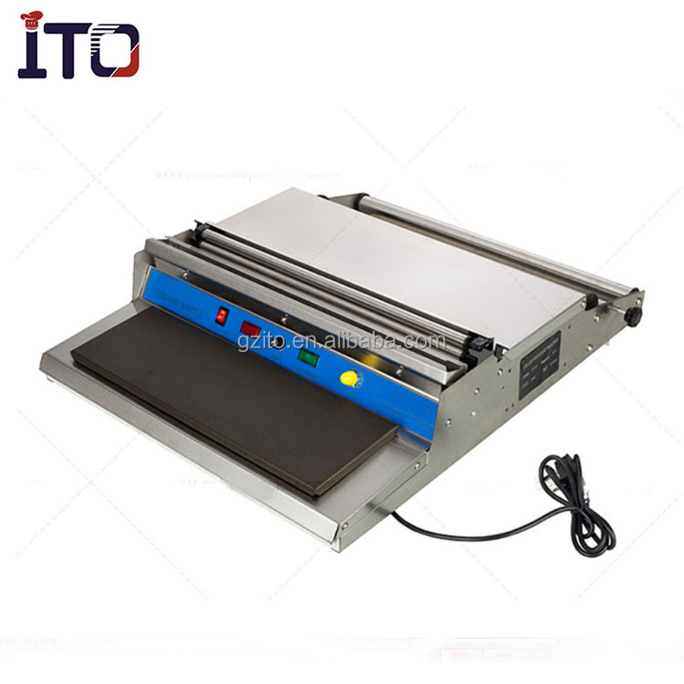 hot sale Small wrap packaging machine, semi automatic plastic stretch film food cling wrapping 450