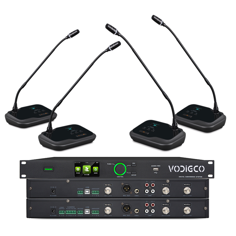 VODIGCO Professional Audio Video Wireless VCS-W3621CD Conference System Conference Room Sound System