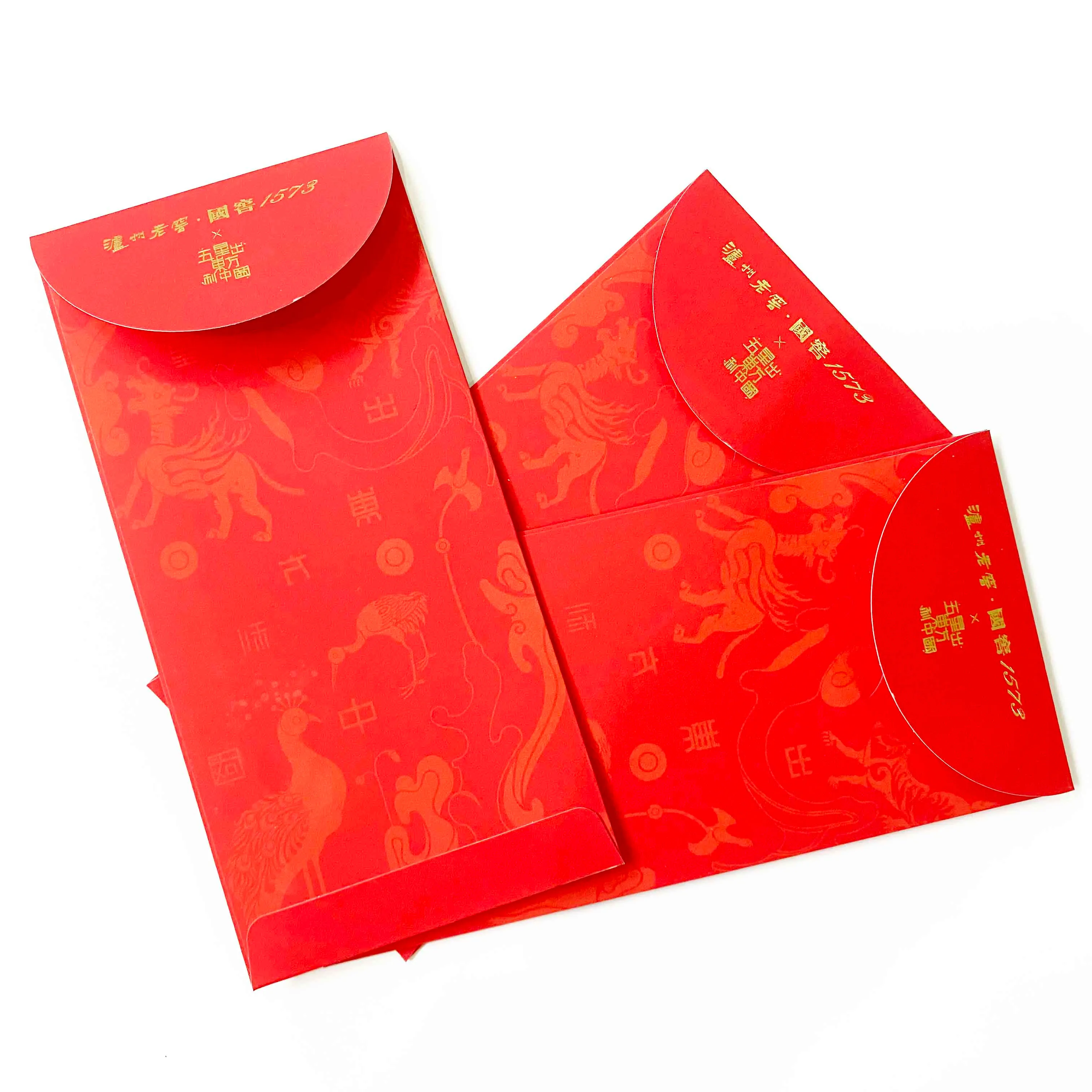 Popular Hot Sell New Year Folding Envelope Custom Premium Red Packets