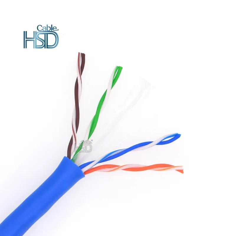 customized 4pr 23awg 0.56mm 0.57mm 0.58mm copper or cca unshielded computer ethernet network cable cat6 cat 6 utp 305m box cable