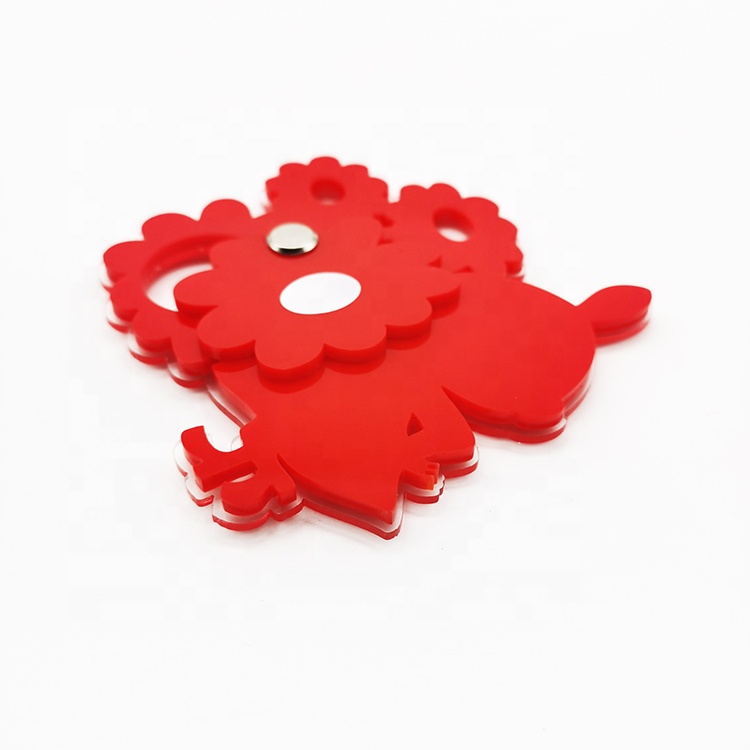 Factory Best Price Various Acrylic Shapes Colorful Red Acrylic Rotatable Laser Cutting Gift and Crafts Acrylic Toys
