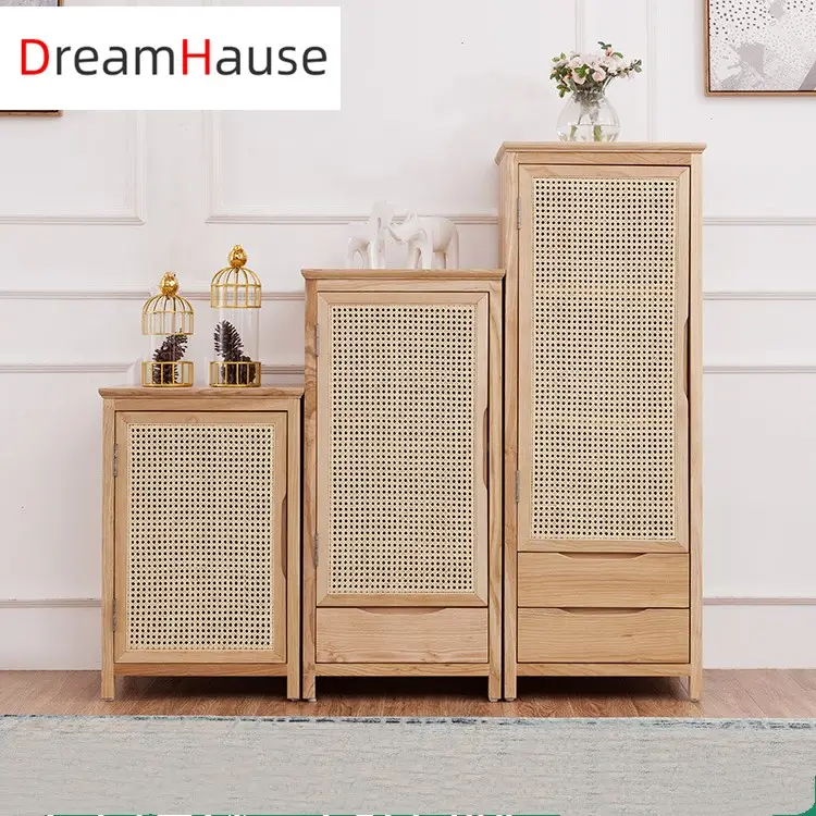 Dreamhause Nordic Restaurant Ash Wood Sideboard Modern Drawer Storage Cabinet Home Kitchen Bed Living Room Used