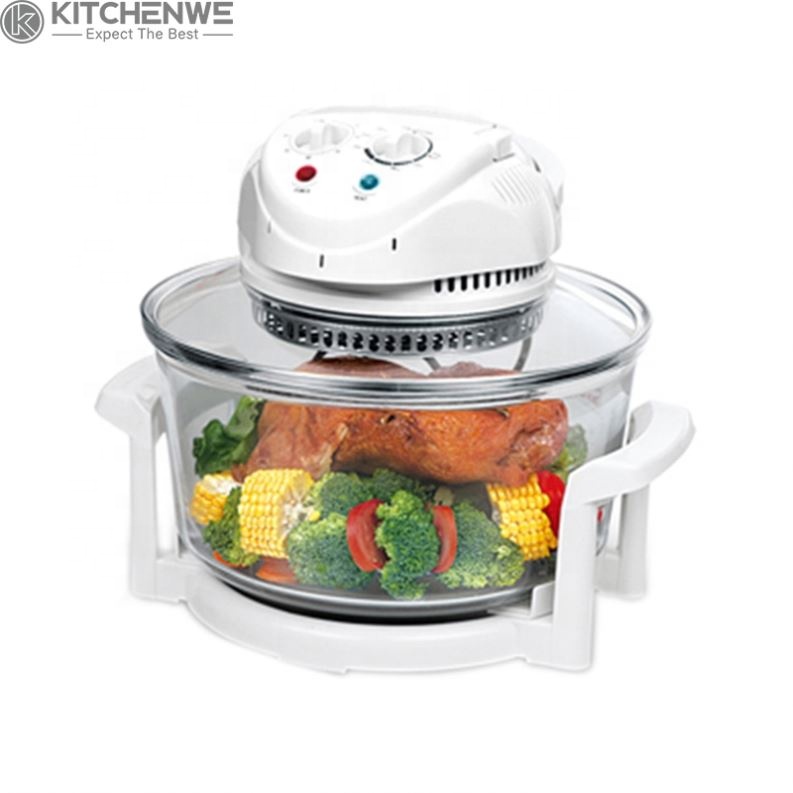 Горячая Распродажа 12L 1300w 220v 110v стеклянная круглая бытовая электрическая турбо-Бройлер галогенная воздушная фритюрница печь