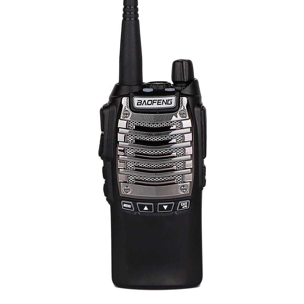 Baofeng UV-8D 8 Вт с одной полоской 10 км дальность иди и болтай Walkie Talkie PTT и ANI с металлическим ремешком регулируемой длины ID FM Quad Band Мобильный трансивер Ham двухстороннее радио