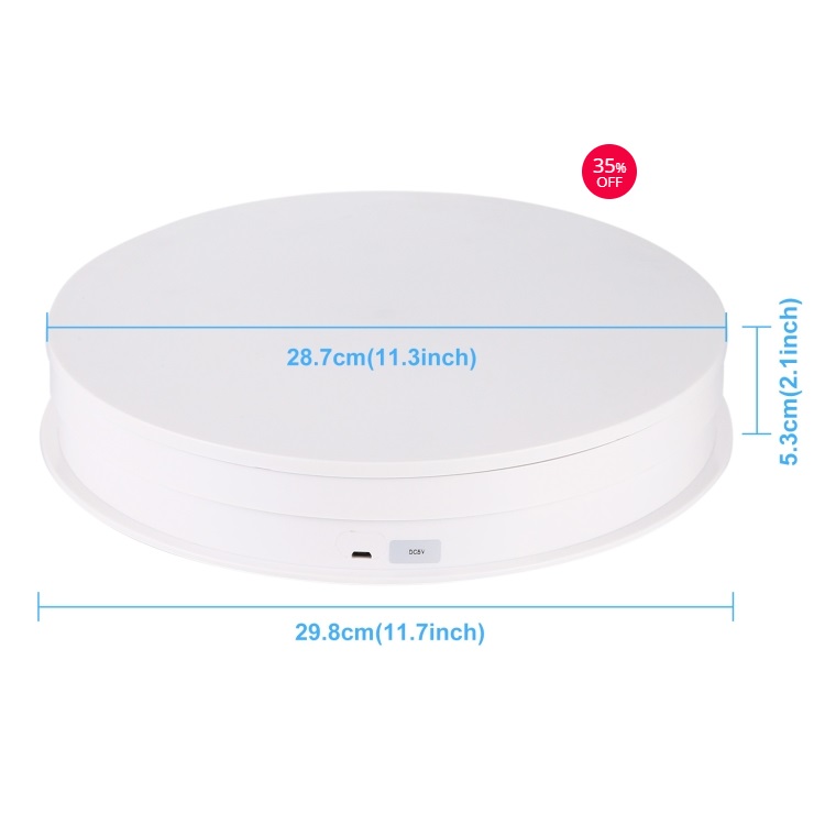 OEM Drop shipping spectacle turntable 360 display electric turntable photography base with led for jewelry display